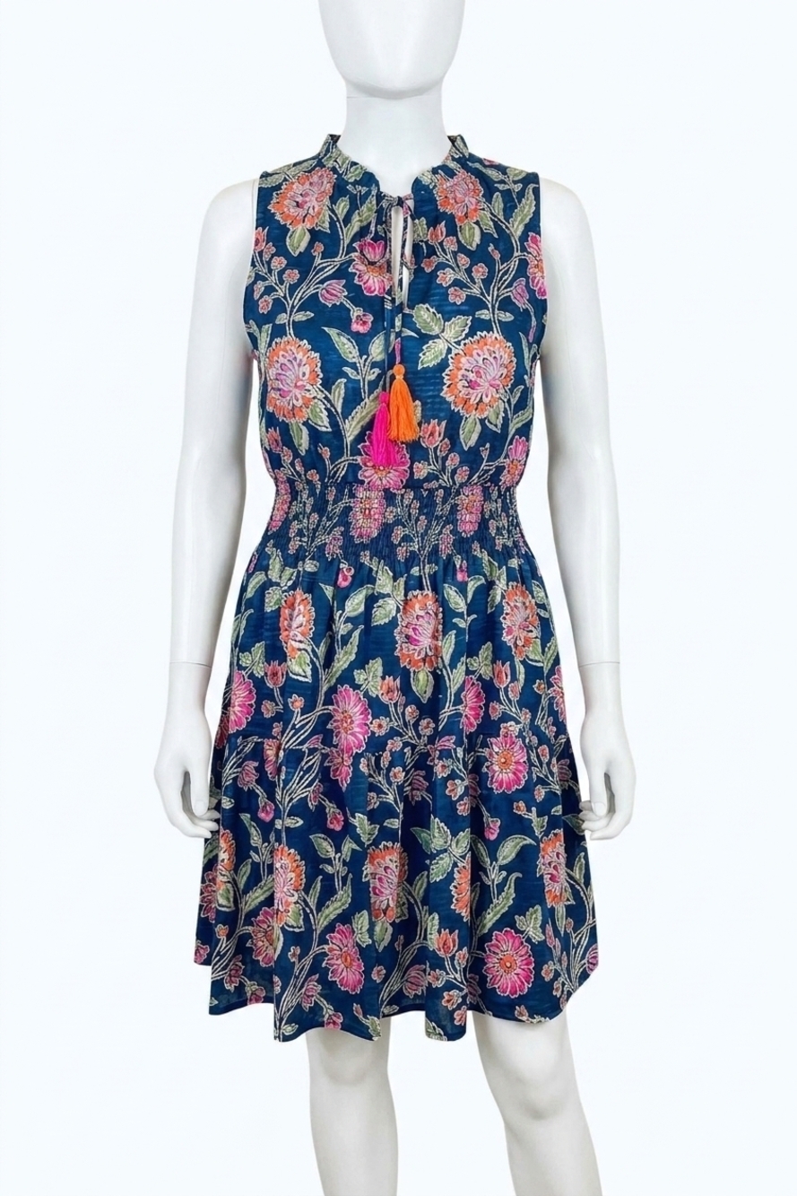 NEW THML forget me not dress in blue multi